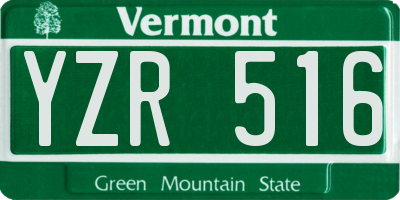 VT license plate YZR516