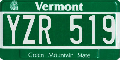 VT license plate YZR519