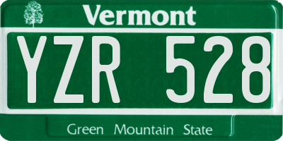 VT license plate YZR528