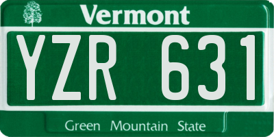 VT license plate YZR631