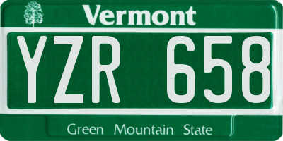 VT license plate YZR658