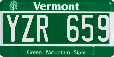 VT license plate YZR659