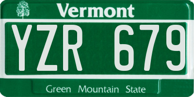 VT license plate YZR679