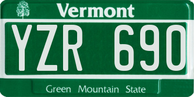 VT license plate YZR690