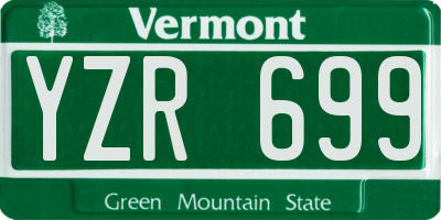 VT license plate YZR699