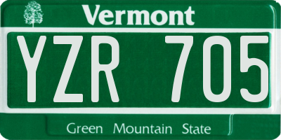 VT license plate YZR705