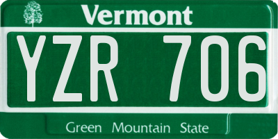 VT license plate YZR706