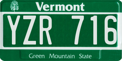 VT license plate YZR716