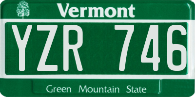 VT license plate YZR746