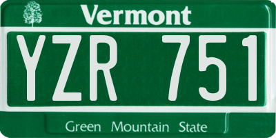 VT license plate YZR751