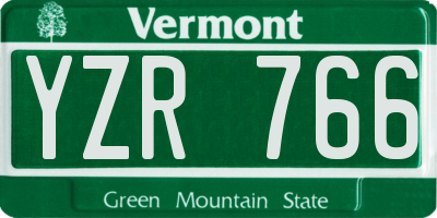 VT license plate YZR766