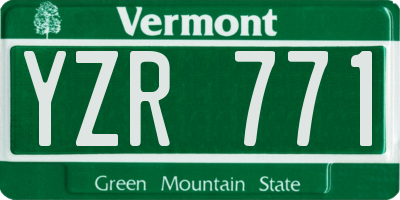 VT license plate YZR771