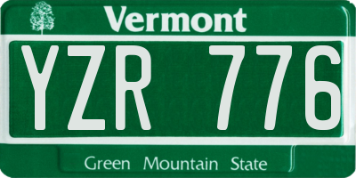 VT license plate YZR776