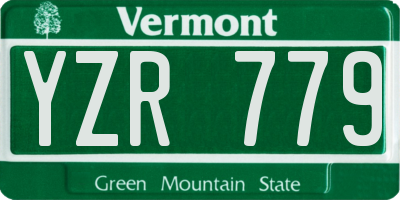 VT license plate YZR779