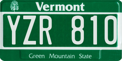 VT license plate YZR810