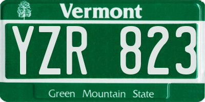 VT license plate YZR823