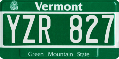 VT license plate YZR827