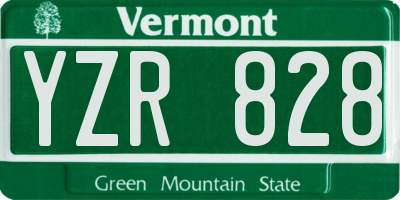 VT license plate YZR828