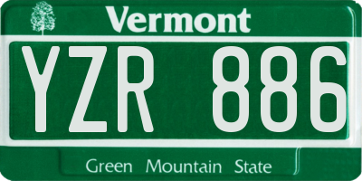 VT license plate YZR886