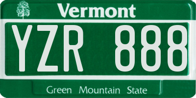 VT license plate YZR888