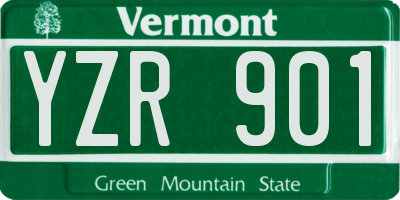 VT license plate YZR901