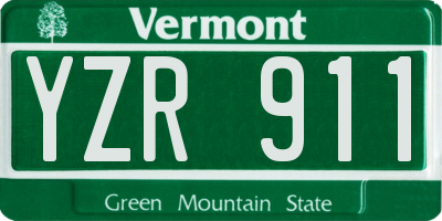 VT license plate YZR911