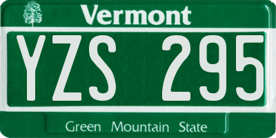 VT license plate YZS295