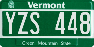 VT license plate YZS448