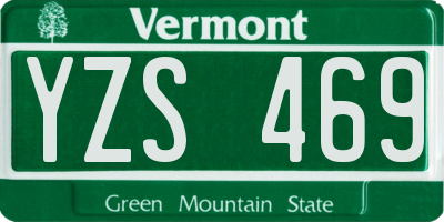 VT license plate YZS469