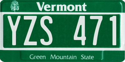 VT license plate YZS471