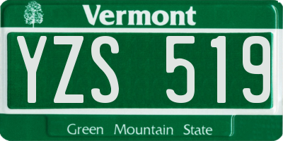 VT license plate YZS519