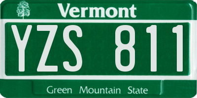VT license plate YZS811