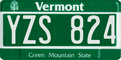 VT license plate YZS824