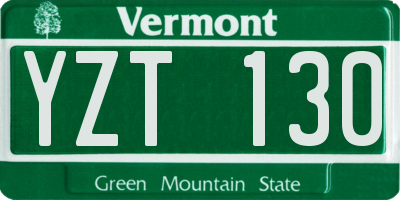 VT license plate YZT130