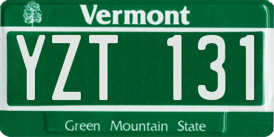 VT license plate YZT131