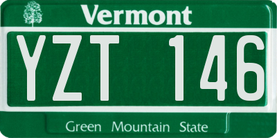 VT license plate YZT146