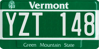 VT license plate YZT148