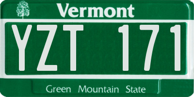VT license plate YZT171