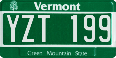 VT license plate YZT199