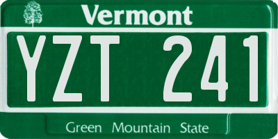 VT license plate YZT241