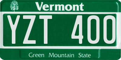 VT license plate YZT400