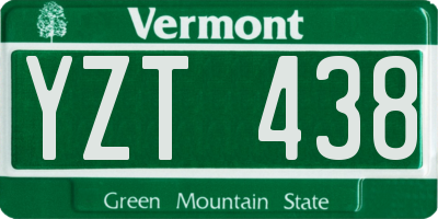 VT license plate YZT438