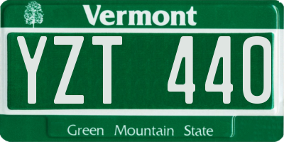 VT license plate YZT440