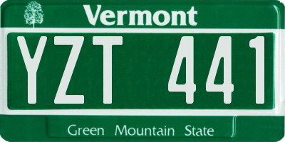 VT license plate YZT441