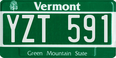 VT license plate YZT591