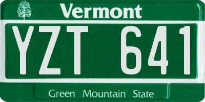 VT license plate YZT641