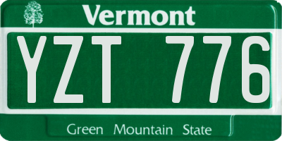 VT license plate YZT776