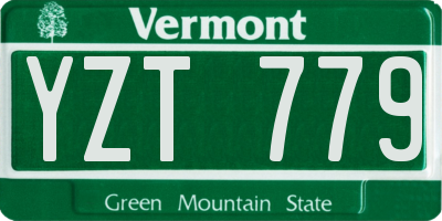 VT license plate YZT779