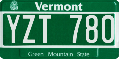 VT license plate YZT780