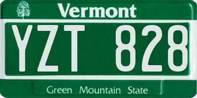 VT license plate YZT828